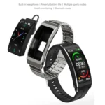 K13S 1.14 inch TFT Screen Slub Steel Strap Smart Calling Bracelet Supports Sleep Management/Blood Oxygen Monitoring - Image 2