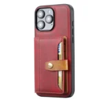 Calfskin Card Slot TPU Hybrid PU Phone Case, For iPhone 16 Pro Max, For iPhone 16 Pro, For iPhone 16, For iPhone 15 Pro Max, For iPhone 15 Pro - Image 2