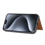 Calfskin Card Slot TPU Hybrid PU Phone Case, For iPhone 16 Pro Max, For iPhone 16 Pro, For iPhone 16, For iPhone 15 Pro Max, For iPhone 15 Pro - Image 6