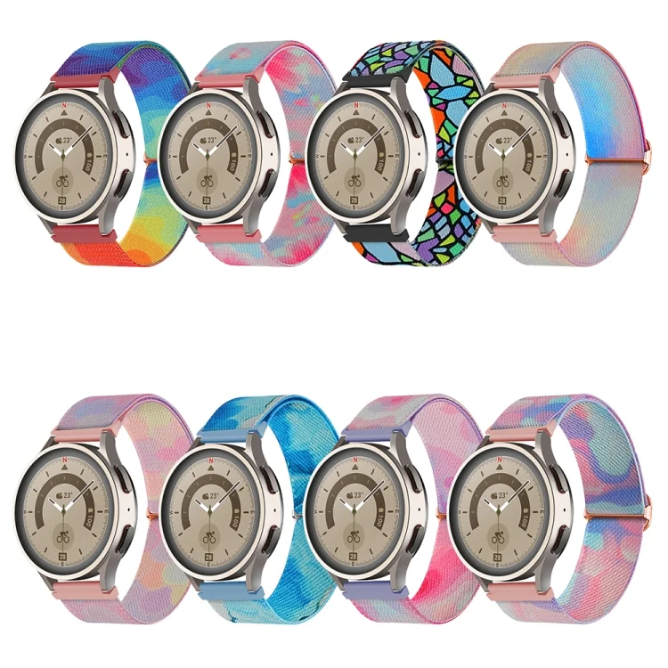 EDA0051333_B2.webp 22mm Painted Colorful Nylon Woven Buckle Watch Band - Image 3