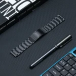 22mm Three Strains HW Buckle Titanium Steel Watch Band - Image 2