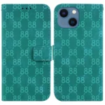 Double 8-shaped Embossed Leather Phone Case, For iPhone 15, For iPhone 14 Plus, For iPhone 14