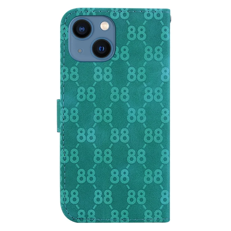 EDA005136604A_2.webp Double 8-shaped Embossed Leather Phone Case, For iPhone 15, For iPhone 14 Plus, For iPhone 14 - Image 3