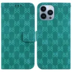 Double 8-shaped Embossed Leather Phone Case, For iPhone 13 Pro Max, For iPhone 13 Pro, For iPhone 13