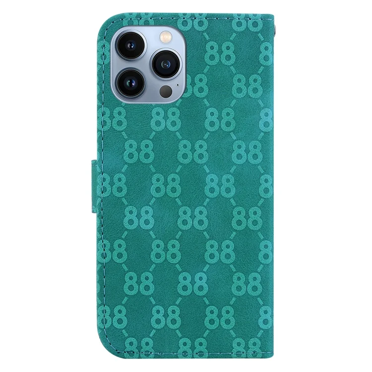 EDA005136610A_2.webp Double 8-shaped Embossed Leather Phone Case, For iPhone 13 Pro Max, For iPhone 13 Pro, For iPhone 13 - Image 3