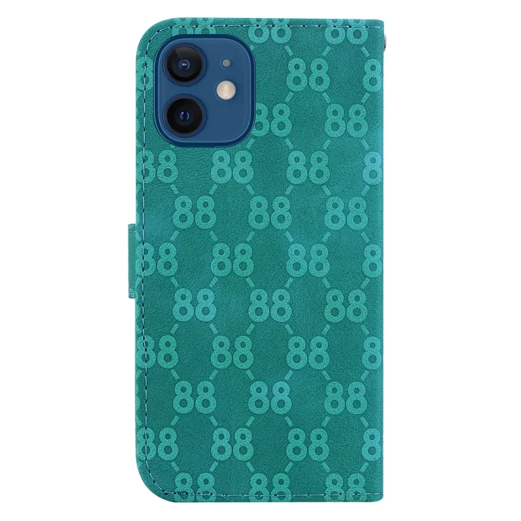 EDA005136616A_2.webp Double 8-shaped Embossed Leather Phone Case, For iPhone 12 mini, For iPhone 11 Pro Max, For iPhone 11 - Image 3