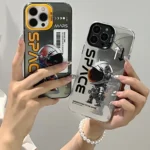 Astronaut Pattern PC Phone Case, For iPhone 15 Pro Max, For iPhone 14, For iPhone 14 Pro - Image 2