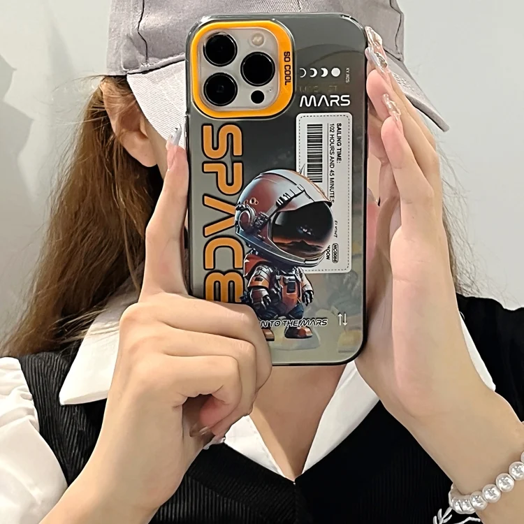EDA0051376_B2.webp Astronaut Pattern PC Phone Case, For iPhone 15 Pro Max, For iPhone 14, For iPhone 14 Pro - Image 3