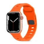 Square Buckle Stripes Silicone Watch Band, For Apple Watch SE 2022 40mm