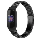 Three Bead Flat Buckle Stainless Steel Watch Band