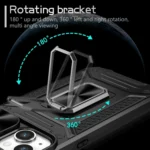 Camshield Robot TPU Hybrid PC Phone Case, For iPhone 15, For iPhone 14 Plus, For iPhone 14 - Image 6