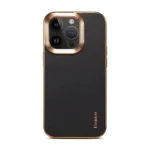 Denior Cowhide Leather Plating Phone Case, For iPhone 15 Plus, For iPhone 15, For iPhone 14 Pro Max, For iPhone 13 Pro Max, For iPhone 13 Pro - Image 3