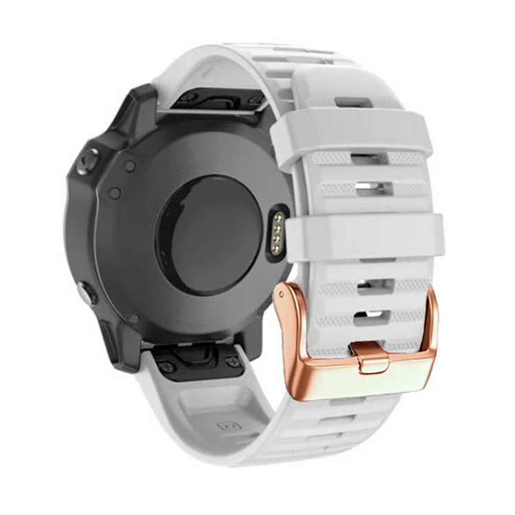 20mm Rose Gold Buckle Quick Release Silicone Watch Band