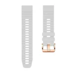 20mm Rose Gold Buckle Quick Release Silicone Watch Band - Image 5