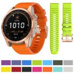 20mm Rose Gold Buckle Quick Release Silicone Watch Band - Image 2