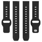 Pockmark Texture Reverse Buckle Silicone Watch Band - Image 7