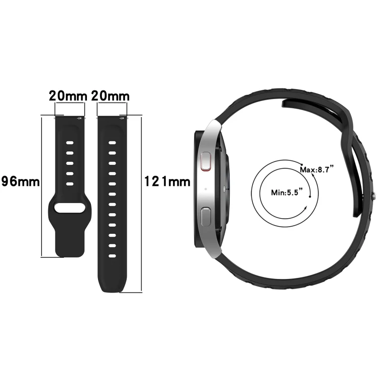 EDA0051593_B2.webp Pockmark Texture Reverse Buckle Silicone Watch Band - Image 3