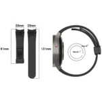 Magnetic Folding Black Buckle Silicone Watch Band - Image 3