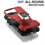 Non-slip Shockproof Armor Phone Case with Ring Holder, For iPhone 16 Pro Max, For iPhone 16 Pro - Image 3
