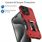 Non-slip Shockproof Armor Phone Case with Ring Holder, For iPhone 16 Pro Max, For iPhone 16 Pro - Image 5