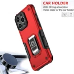 Non-slip Shockproof Armor Phone Case with Ring Holder, For iPhone 16 Pro Max, For iPhone 16 Pro - Image 7