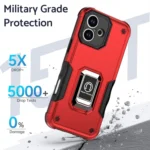Non-slip Shockproof Armor Phone Case with Ring Holder, For iPhone 16 Plus, For iPhone 16 - Image 4