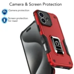 Non-slip Shockproof Armor Phone Case with Ring Holder, For iPhone 16 Plus, For iPhone 16 - Image 5