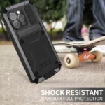 R-JUST Shockproof Life Waterproof Dust-proof Metal + Silicone Phone Case with Holder, For iPhone 15 Pro Max, For iPhone 15 Pro, For iPhone 15 Plus, For iPhone 15 - Image 3