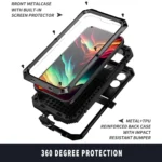 R-JUST Shockproof Life Waterproof Dust-proof Metal + Silicone Phone Case with Holder, For iPhone 15 Pro Max, For iPhone 15 Pro, For iPhone 15 Plus, For iPhone 15 - Image 5