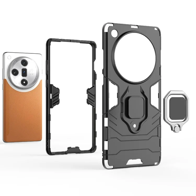 EDA005166804A_3.webp PC + TPU Shockproof Protective Phone Case with Magnetic Ring Holder, For OPPO Find X7, For OPPO Reno11 5G Global, For OPPO Find X7 Ultra, For OPPO Find X8 Pro, For OPPO A98 5G / A1, For OPPO A79 5G - Image 4