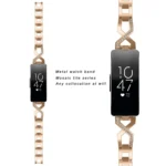 For Fitbit Inspire / Inspire HR Metal Cross Chain A Type Replacement Wrist Strap Watchband - Image 4