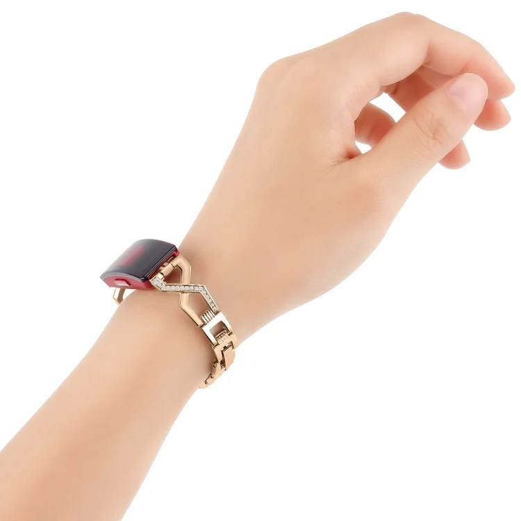 EDA00516901C_5.webp For Fitbit Inspire / Inspire HR Metal Cross Chain A Type Replacement Wrist Strap Watchband - Image 7
