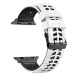 Twill Dual-row Buckle Silicone Watch Band, For Apple Watch Series 7 41mm, For Apple Watch Series 7 45mm - Image 4