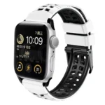 Twill Dual-row Buckle Silicone Watch Band, For Apple Watch Series 6 40mm, For Apple Watch Series 6 44mm
