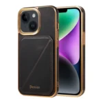 Denior Oil Wax Leather Electroplating Card Slot Holder Phone Case, For iPhone 14 Plus, For iPhone 15 Pro Max, For iPhone 15 Pro, For iPhone 14, For iPhone 14 Pro