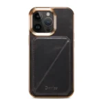 Denior Oil Wax Leather Electroplating Card Slot Holder Phone Case, For iPhone 15 Plus, For iPhone 15, For iPhone 14 Pro Max, For iPhone 13 Pro Max, For iPhone 13 Pro - Image 2