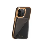 Denior Oil Wax Leather Electroplating Card Slot Holder Phone Case, For iPhone 15 Plus, For iPhone 15, For iPhone 14 Pro Max, For iPhone 13 Pro Max, For iPhone 13 Pro - Image 3
