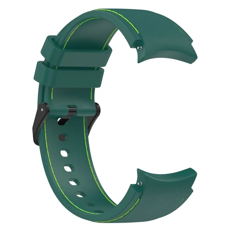 EDA005203301A_2.webp For Samsung Galaxy Watch 6 / 6 Classic Leather Black Buckle Silicone Watch Band - Image 6