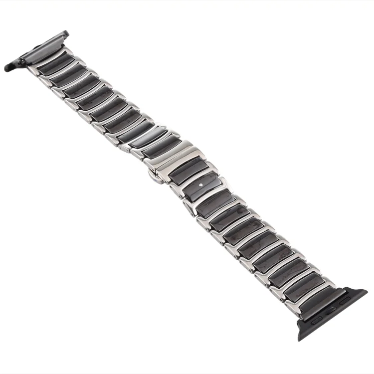 EDA00520801A_1.webp Ceramic Steel Watchband, For Apple Watch Series 8&7 41mm / SE 2&6&SE&5&4 40mm / 3&2&1 38mm, For Apple Watch Series 7 45mm / 6 & SE & 5 & 4 44mm / 3 & 2 & 1 42mm... - Image 2