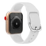 For Apple Watch Series 5 & 4 44mm / 3 & 2 & 1 42mm Solid Color Silicone Replacement Wrist Strap Watchband with Metal Buckle, S, L - Image 3