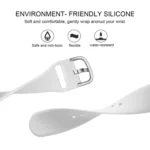 For Apple Watch Series 5 & 4 44mm / 3 & 2 & 1 42mm Solid Color Silicone Replacement Wrist Strap Watchband with Metal Buckle, S, L - Image 4