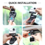 Sunnylife ZJ585 Sun Visor Camera Mount Quick Release Holder 360 Degree Rotating Vlog Bracket - Image 7