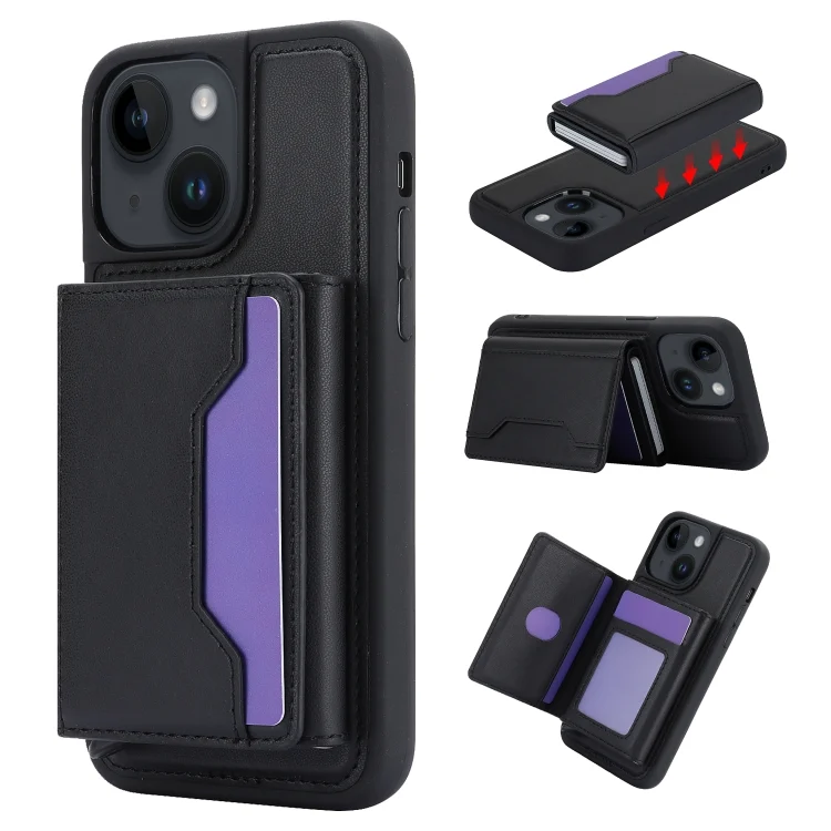 RFID Anti-theft Detachable Card Bag Leather Phone Case, For iPhone 13 / 14, For iPhone 14 Pro, For iPhone 14 Pro Max, For iPhone 13 Pro Max