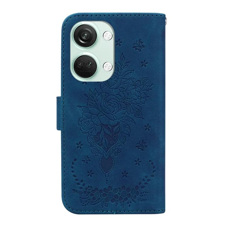 EDA005230502A_2.webp Butterfly Rose Embossed Leather Phone Case, For OnePlus Nord 3 - Image 3