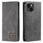 TTUDRCH RFID Retro Texture Magnetic Leather Phone Case, For iPhone 15, For iPhone 14 Plus, For iPhone 14 / 13
