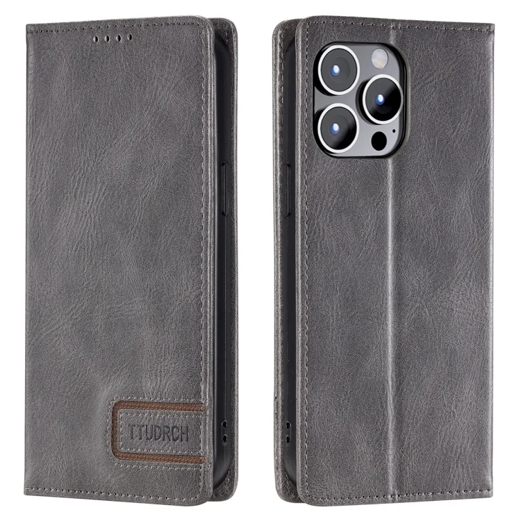 TTUDRCH RFID Retro Texture Magnetic Leather Phone Case, For iPhone 13 Pro, For iPhone 13 mini, For iPhone 12 / 12 Pro