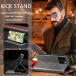 TTUDRCH RFID Retro Texture Magnetic Leather Phone Case, For iPhone 13 Pro, For iPhone 13 mini, For iPhone 12 / 12 Pro - Image 6