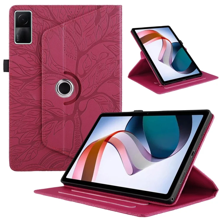 Tree Life Embossed Rotation Leather Tablet Case, For Xiaomi Redmi Pad 10.6 2022, For Xiaomi Pad 5 / 5 Pro