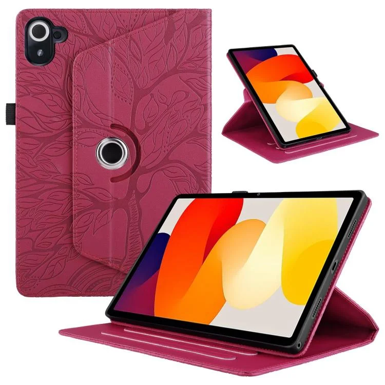 Tree Life Embossed Rotation Leather Tablet Case, For Xiaomi Redmi K Pad, For Xiaomi Redmi Pad 2, For Xiaomi Pad 7 / 7 Pro, For Xiaomi Redmi Pad SE 8.7 4G