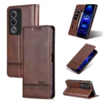 AZNS Magnetic Calf Texture Flip Leather Phone Case, For OPPO A3 Pro 5G Global, For OPPO K12x 5G Global, For OPPO Reno12 F 4G